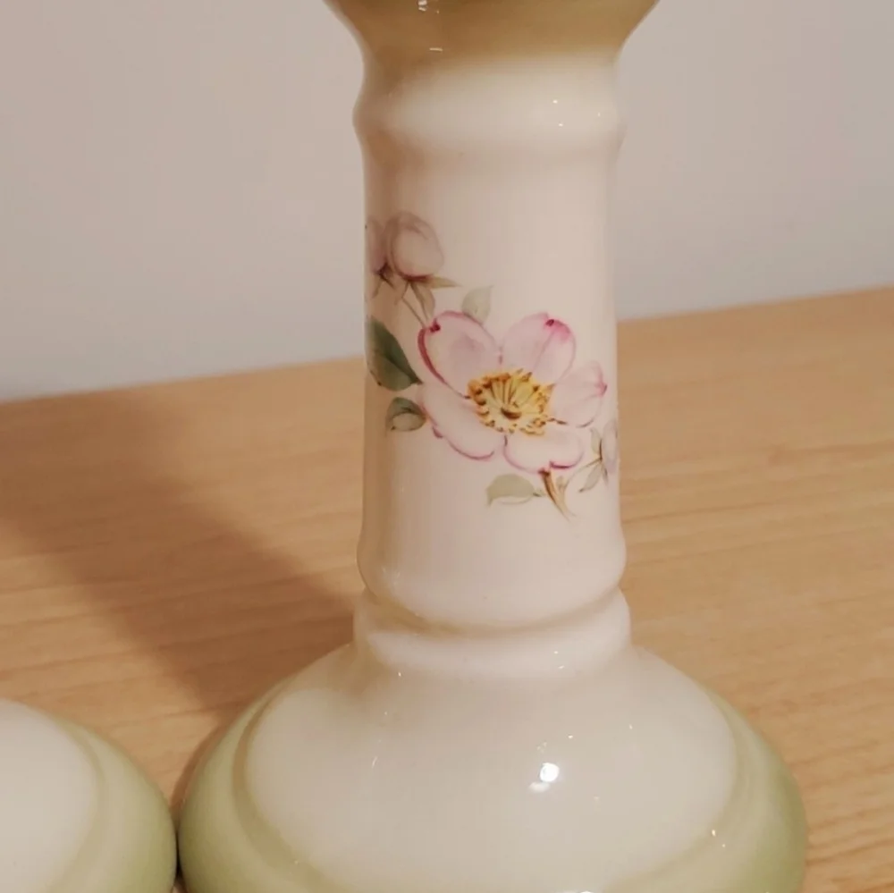 Blakeney‎ Candleholder set of 2 Made n England Floral 5